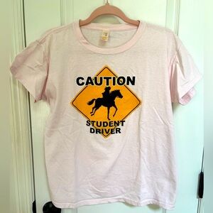 Caution Student Driver- Horse/Equestrian Short Sleeve Graphic Tee